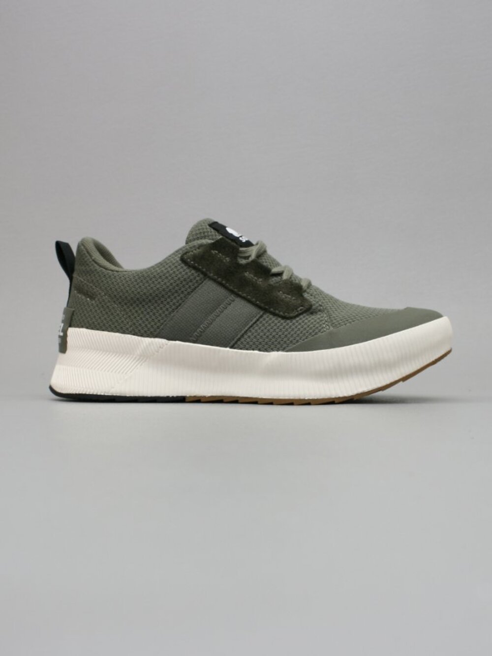 SOREL Ladies 7.5 Out 'N About III Low Stone Sage Green Waterproof Shoes Sneakers - Picture 4 of 12